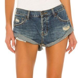 One Teaspoon Bandit Denim Shorts (Dirty Indigo) (23)